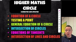 Higher Maths - Circle - WHOLE UNIT And EVERY Past Paper Question! Higher Maths - Circle - WHOLE UNIT And EVERY Past Paper Question!