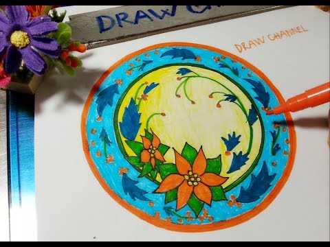 Hướng Dẫn Vẽ Trang Trí Đĩa Tròn Đơn Giãn Nhất/ How To Draw Simple Circular  Decoration - Youtube