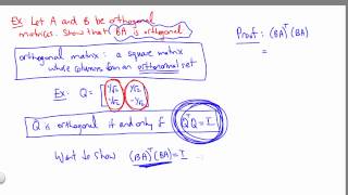 Orthogonal Matrices
