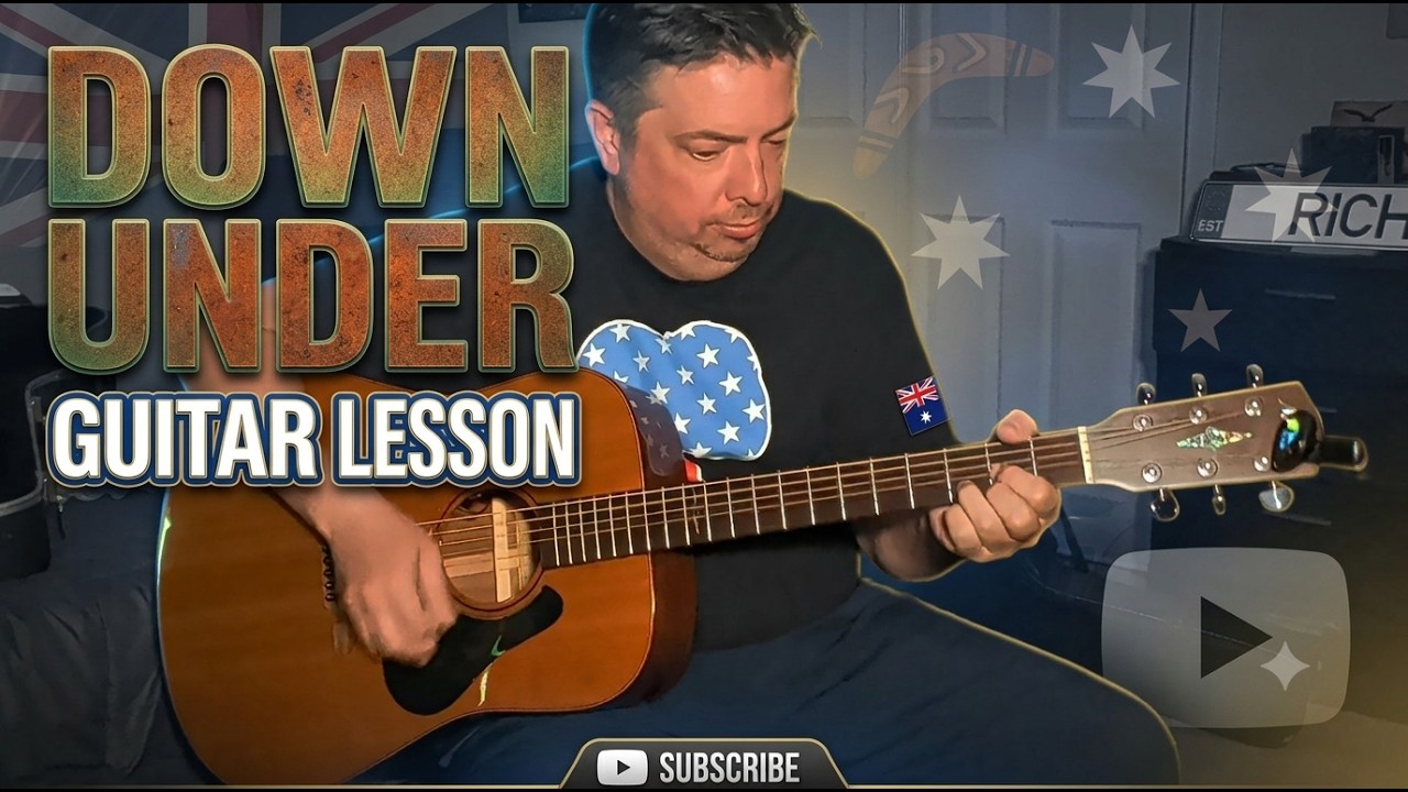 Down Under | Men At Work | Acoustic Guitar Lesson (Colin Hay)