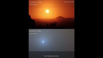 Sunset on Earth and Mars #Mars #sunset #shorts