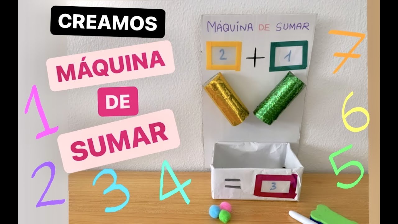 Cómo hacer una MÁQUINA DE SUMAR - 1,2,3...a CREAR! - Manualidades DIY