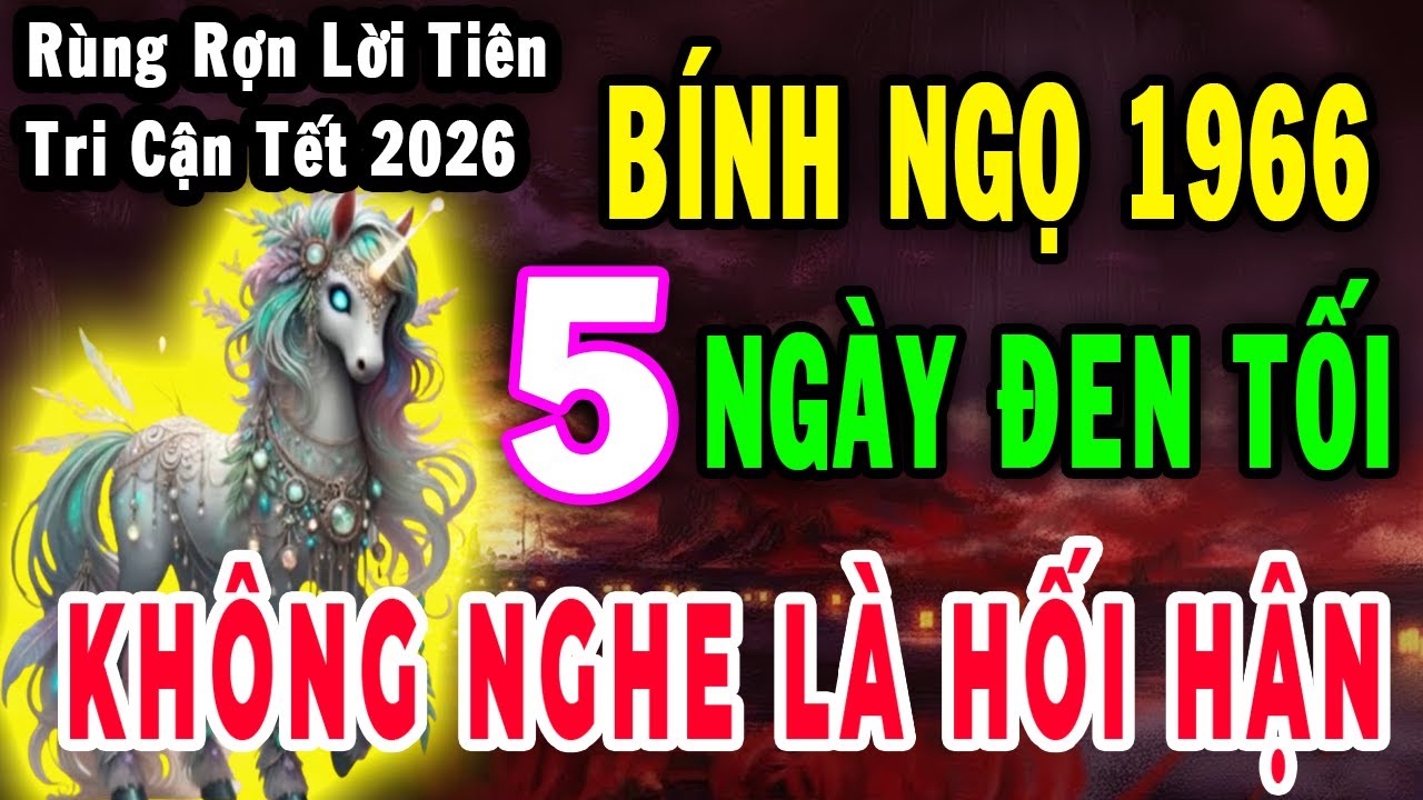 Chấn Động Lời Tiên Tri Cuối Năm 2025 Bính Ngọ 1966 Sẽ đối Mặt 5 Ngày Đen Tối, Không Nghe Là Hối Hận