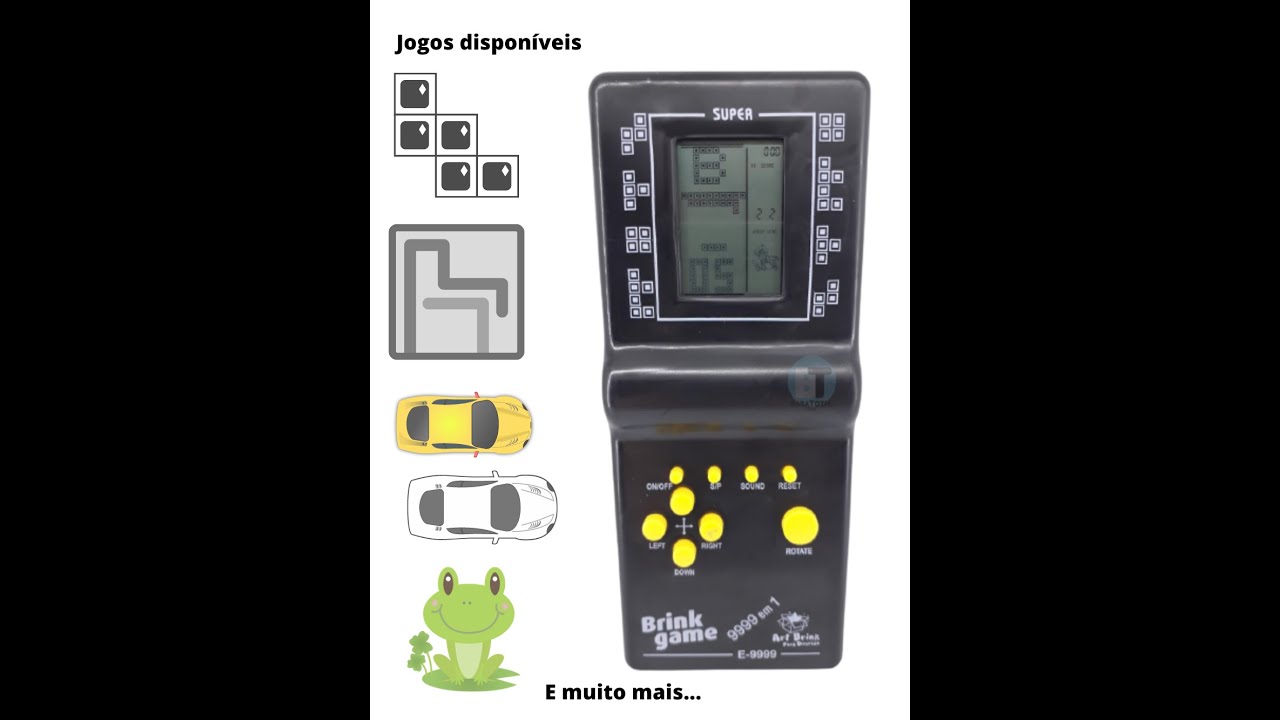 Vídeo Game Portátil Retro Mini Game Antigo 9999 Jogos Grátis