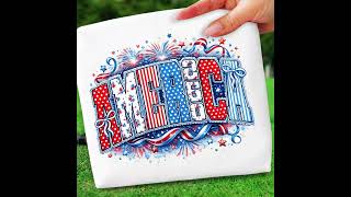 America 250 , Patriotic Floral Gingham Bows Printable, Retro 1776 Independence Day Sublimation #usa