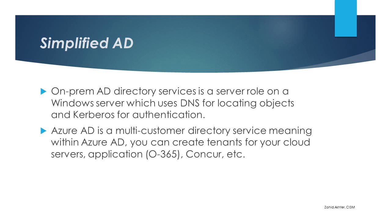 Azure AD vs. OnPrem AD YouTube