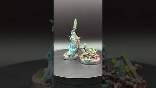 3D Printed Doomed Empire Soothsayer and Monolith Swarm #printedminis #warhammer40k #necrons