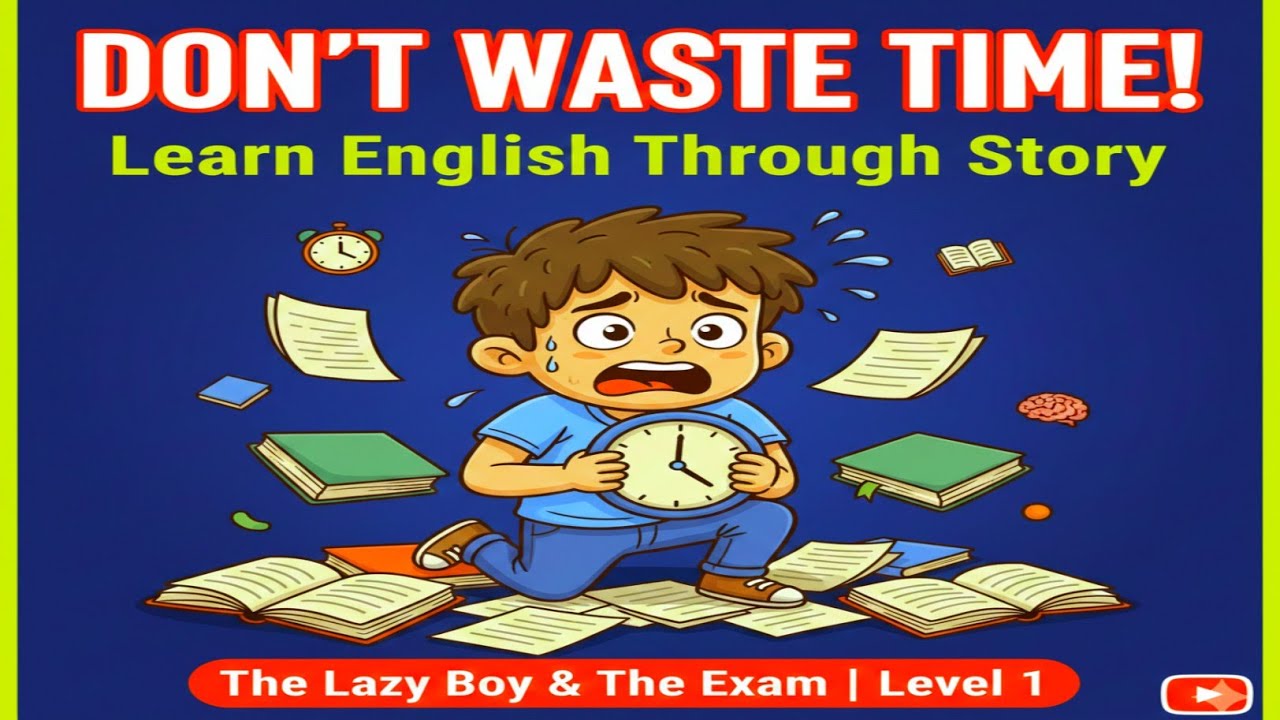 Learn English Through Story – The Lazy Boy & His Exam | English Vocabulary