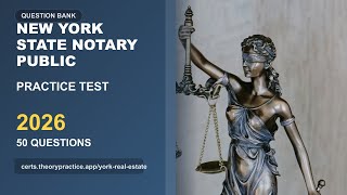 New York State Notary Public Practice Test 2026 | 50 Questions and Answers | Exam Prep
