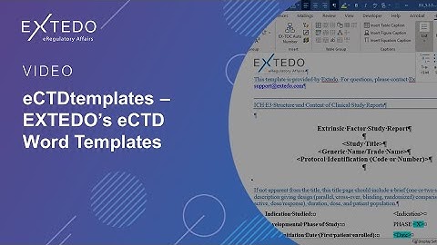 eCTDtemplates - EXTEDO