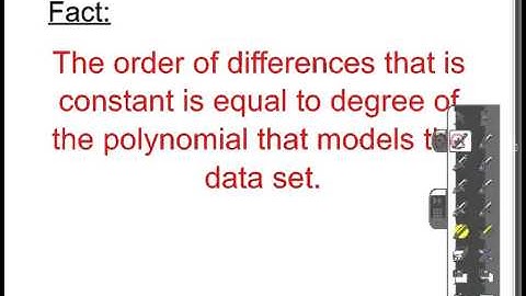 Polynomial Regression Using Common Differences and TI83