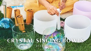♫ 乾淨無廣告 ♫ ASMR 水晶缽音. 冥想. 平靜你的心 ~ ASMR Crystal Singing Bowl Healing Sounds
