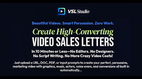 Create High-Converting Video Sales Letters in Minutes! | VSL Studio Demo