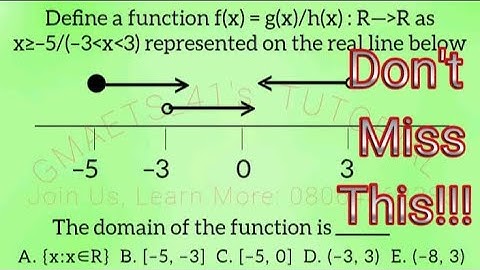 MAT 102– Domain From Number Line
