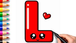 How to Draw the Letter L for Kids & Toddlers | Easy Step-by-Step
