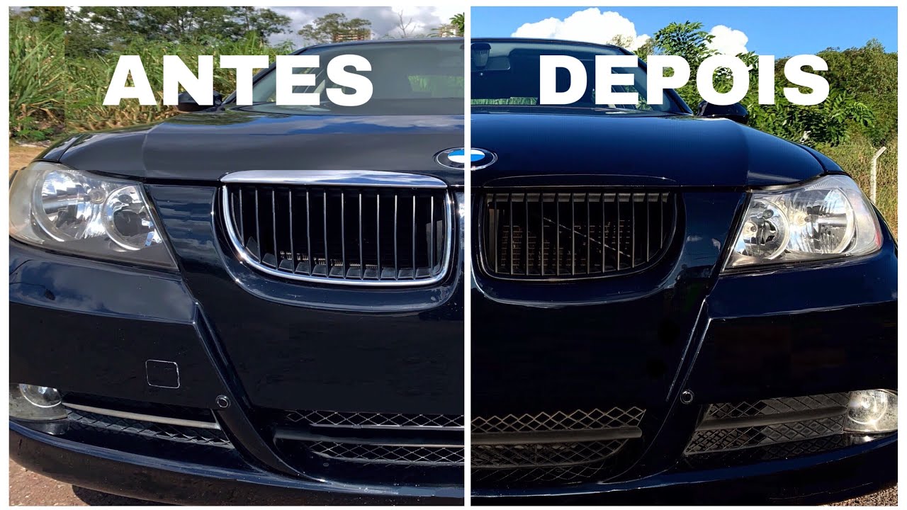PINTANDO A GRADE DA BMW 320i - INICIANDO O PROJETO ALL BLACK ...