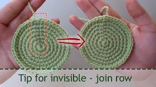 Tip 2 Invisible Join Row Single Crochet Not Using Slip Stitch