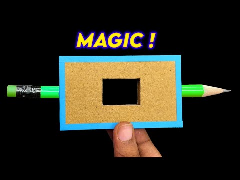 PENCIL MAGIC TOY ! How to do magic , best Cardboard magic toy making