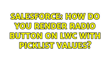 Salesforce: How do you render radio button on LWC with picklist values?