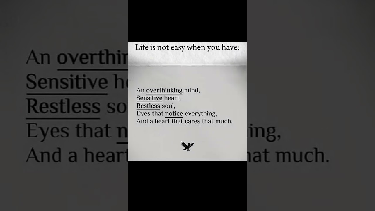 Life is not easy when you have..... 