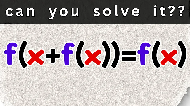 a super nice functional equation