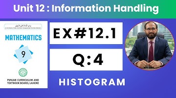9TH Class Math New Book II Exercise 12.1 Question 4 II PCTB, Unit 12 Information Handling II