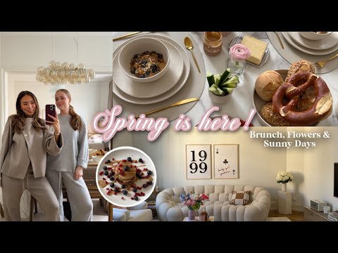 SPRING VLOG: Brunch HOSTEN, BLUMEN Delivery & Office Days | Adorable Caro