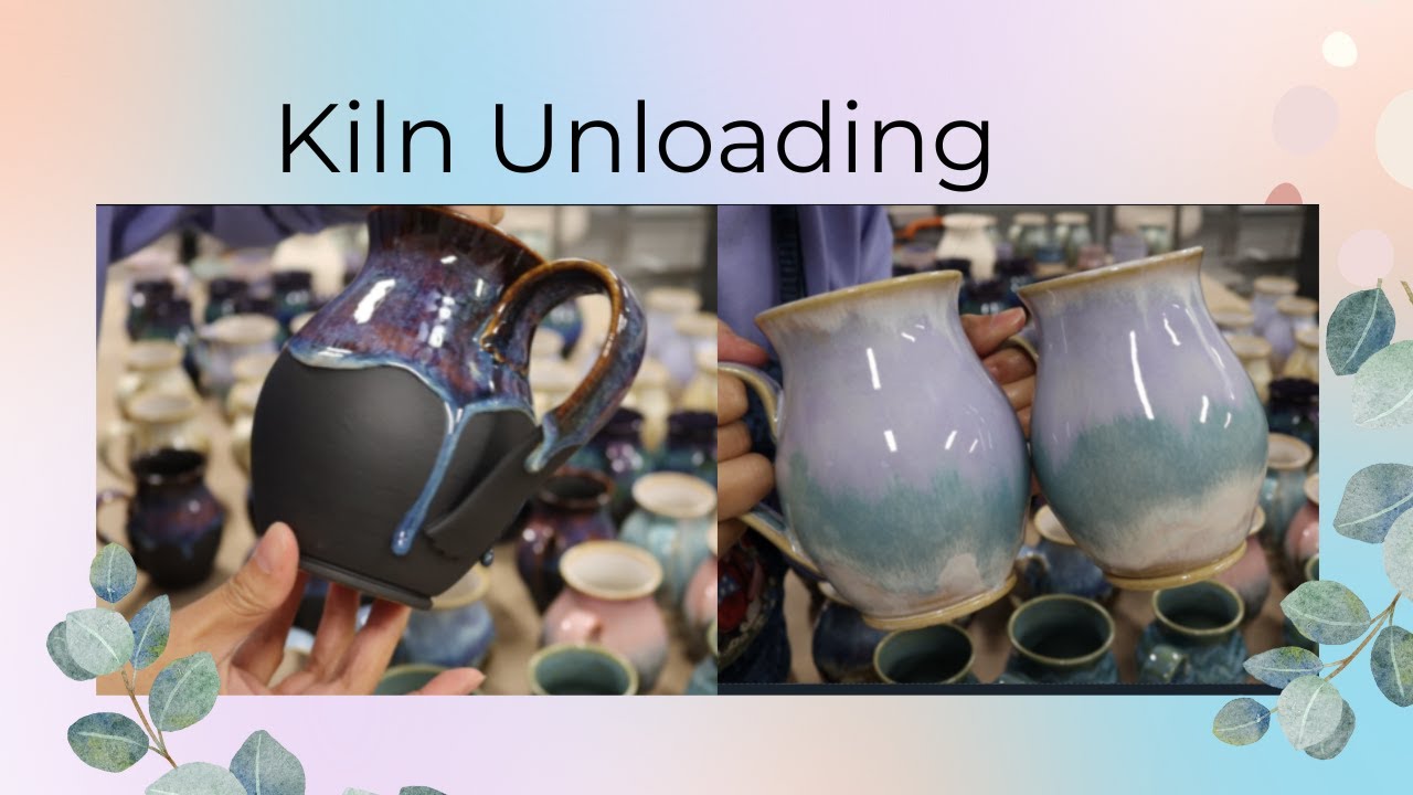 Открытие печи при температуре 6 конусов, нанесение слоев глазури Amaco, Mayco, Spectrum — капельн...