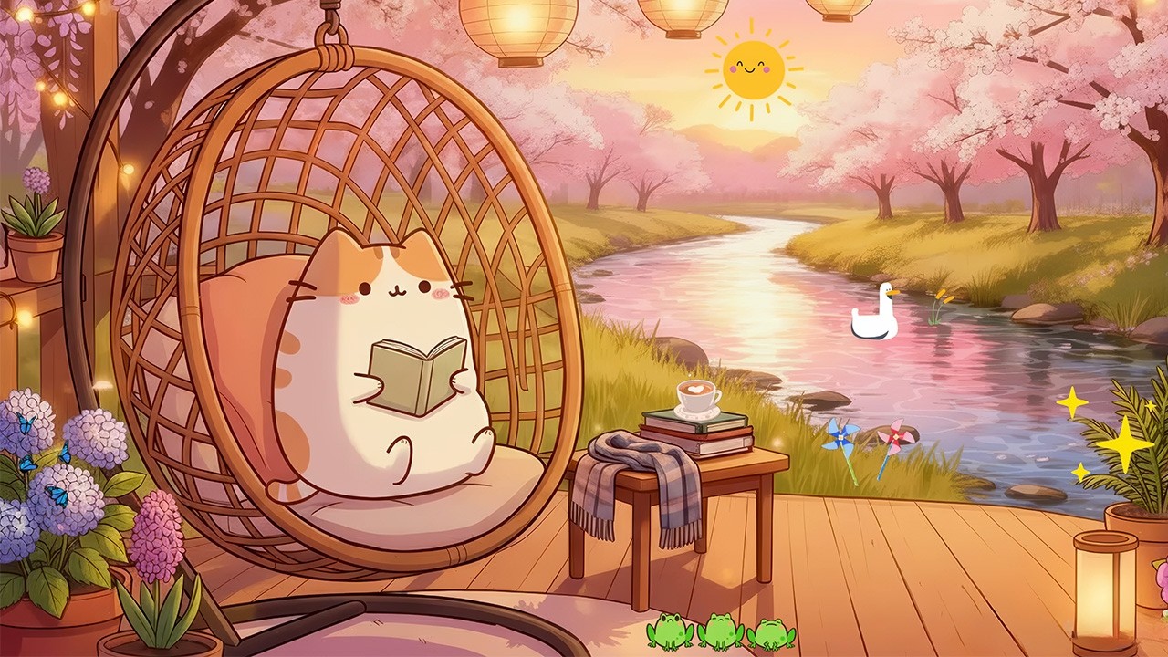 Mochi's Cozy Spring Reading 📖 Relaxing Lofi Beats for Deep Focus 📚 Chill Lofi to Relax & Work