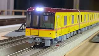 【鉄道模型】東京メトロ銀座線1000系カツミ製キット組立品走り初めの動画【HOゲージ】