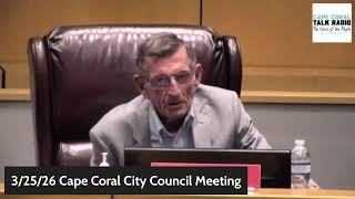 3/25/26 Cape Coral City Council Meeting