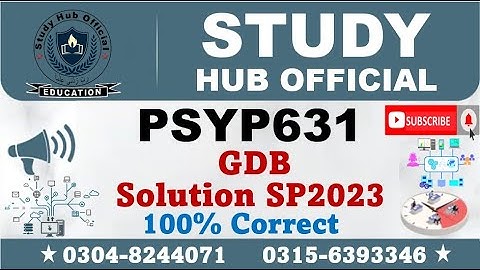 PSYP631 GDB Solution Spring 2023, PSYP631 GDB Solution, PSYP631 GDB 2023