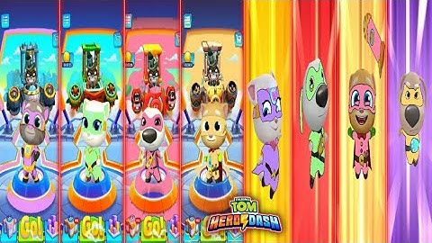 Talking Tom Hero Dash - All Colours Full Heroes Saving All Charcter And Classic Running Gameplay