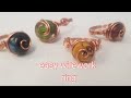 Simple  easy beginner wire wrapped ring using wheel or rondelle type beads