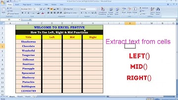 How to use LEFT, RIGHT & MID Formulas in excel | Tamil