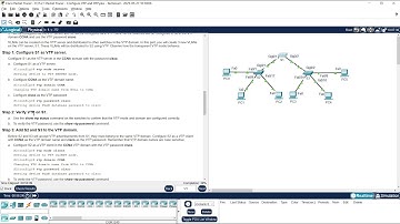 5.2.1 Packet Tracer - Configure VTP and DTP