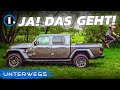 Ein unpraktischer pickup jeep gladiator  unterwegs mit daniel hohmeyer