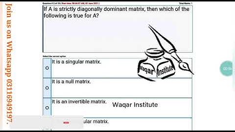 MTH501 quiz 1 Spring 2021 by Waqar Institute