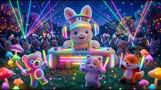 🌈 Mesmerizing Neon Plush Party | Slow Motion Weekend Ambience & Music (4K) screenshot 4