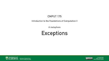 Exceptions: A metaphor—CMPUT 175