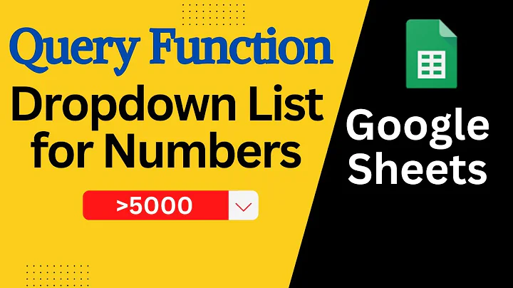 Query Function with Dropdown List for Numbers in Google Sheets