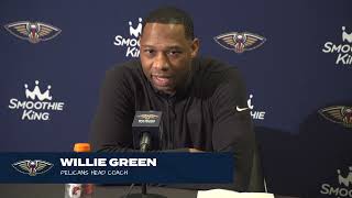 Willie Green recaps game vs. Milwaukee | Pelicans vs. Bucks Postgame 1\/27\/24