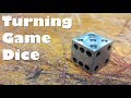 Scrap Project - Turning Game Dice! Making a six side cube (D6) die on the mini lathe!