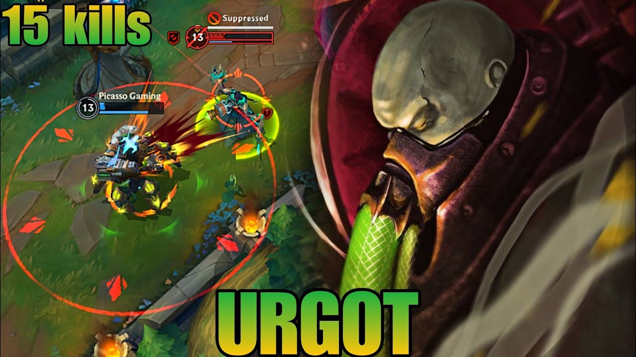 تجربة اللعب بالشامبيون اورغوت / Urgot Wild Rift 15 Kills - YouTube