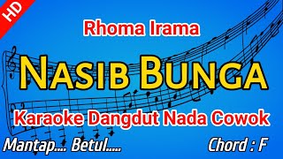 KARAOKE NASIB BUNGA - NOER HALIMAH ( NADA PRIA )