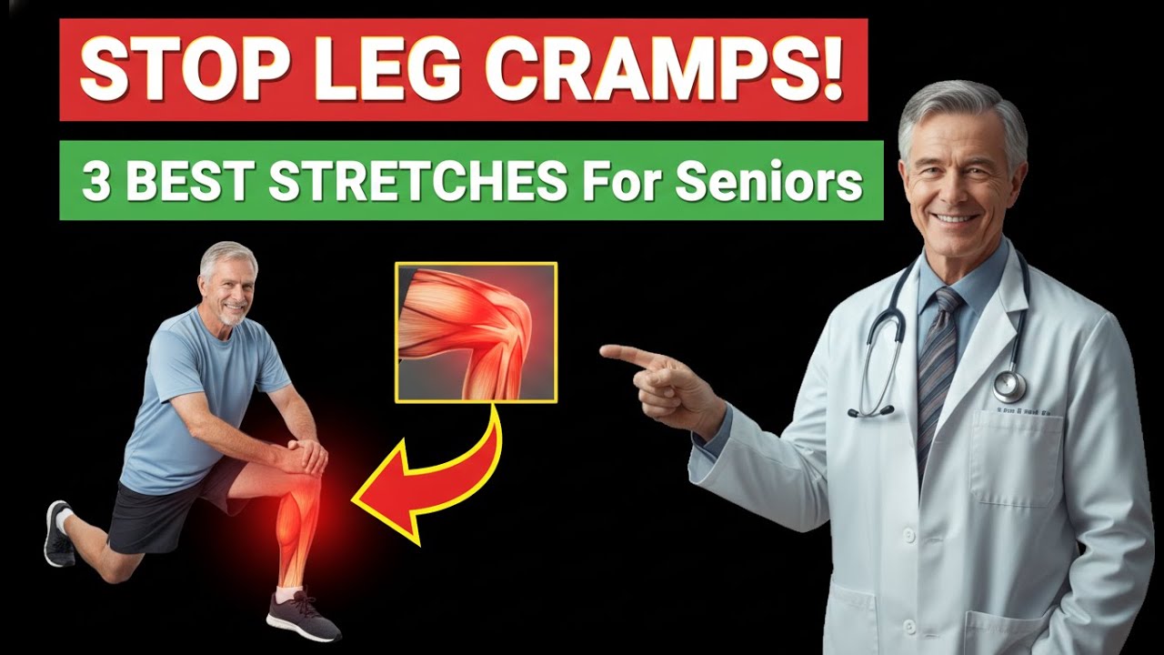 Stop Leg Cramps: 3 Best Calf Stretches for Seniors | Health Tips