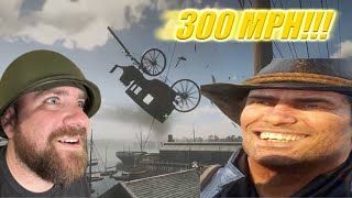 Sneak boosting wagons in Red Dead Redemption 2