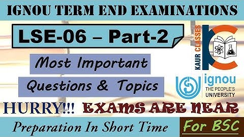 LSE-06 | Most Imp. Questions | Part-2 | Developmental Biology | TEE | BSC | Life Sciences | IGNOU |