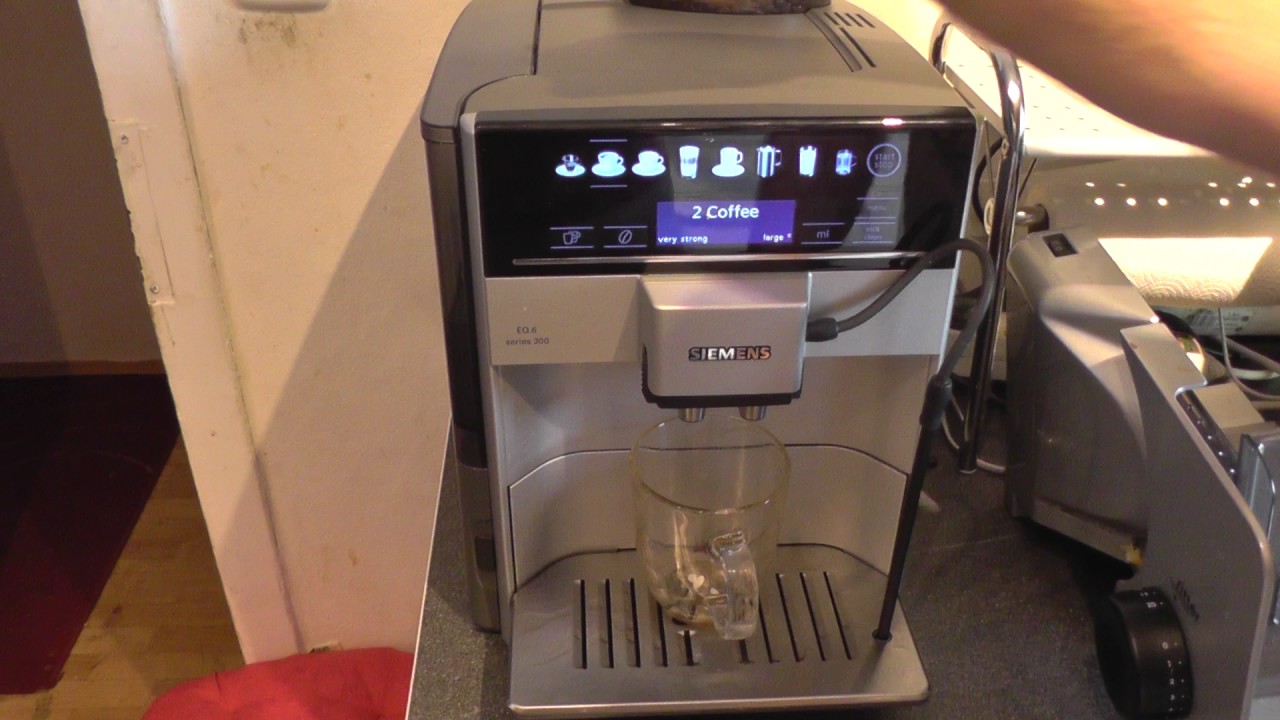 Siemens Eq 6 Plus S100 Test Espresso Machiato Siemens Kaffeevollautomat Eq 6 Plus S100 Test Youtube