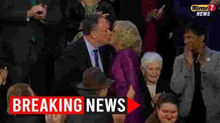 Watch: US First Lady Jill Biden kisses Kamala Harris's husband 'on the lips’